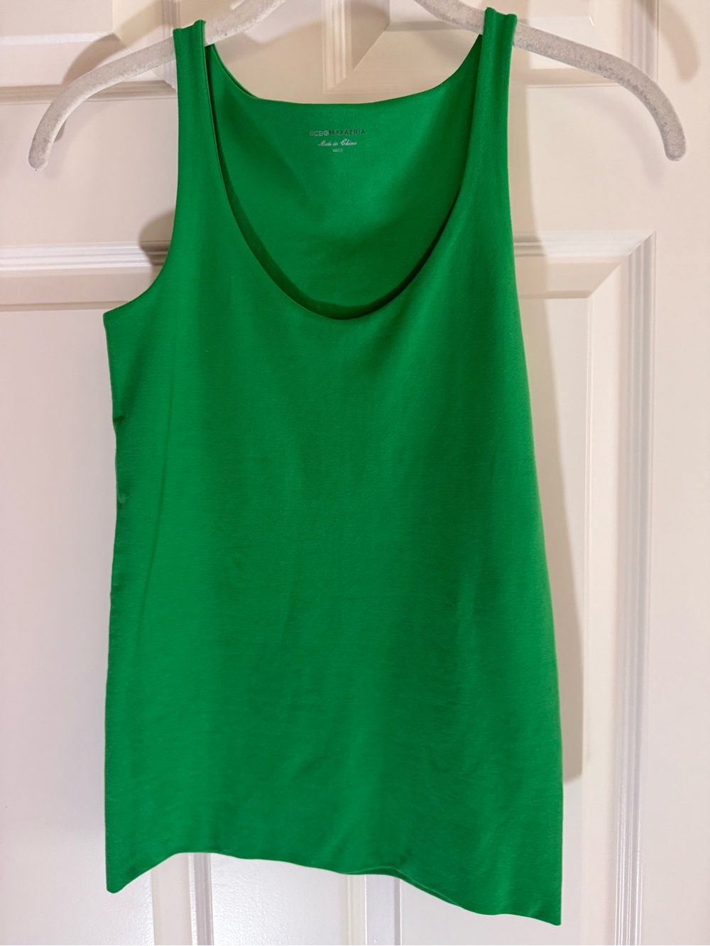 BCBGMaxAzria Bright Green Scoop Neck Tank
